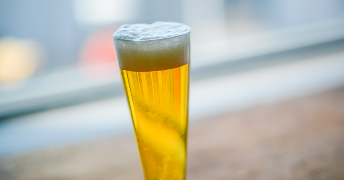 lager light beer in pilsener glass