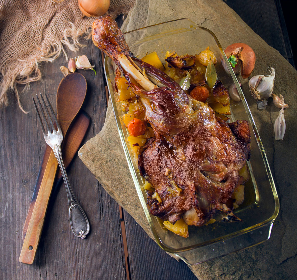 Stout Braised Leg of Lamb